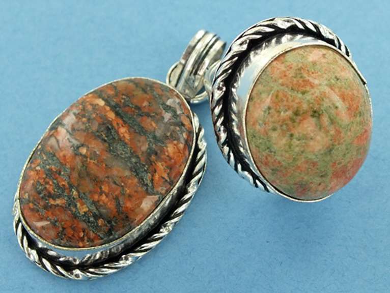 Silver and Natural Stone