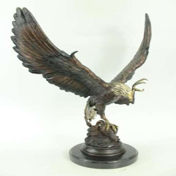 Two Tone American Eagle Bronze Statue