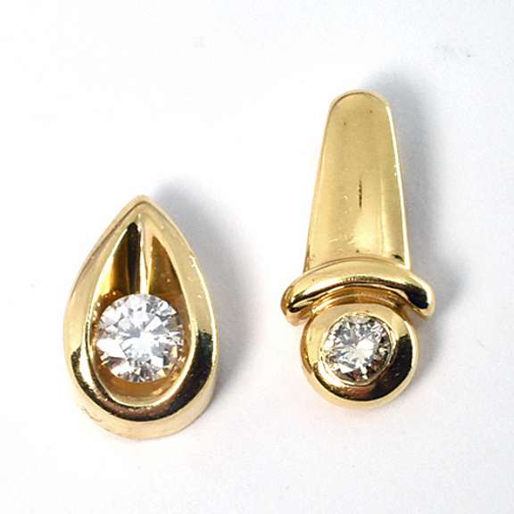 Pair of 2 Diamond Pendants
