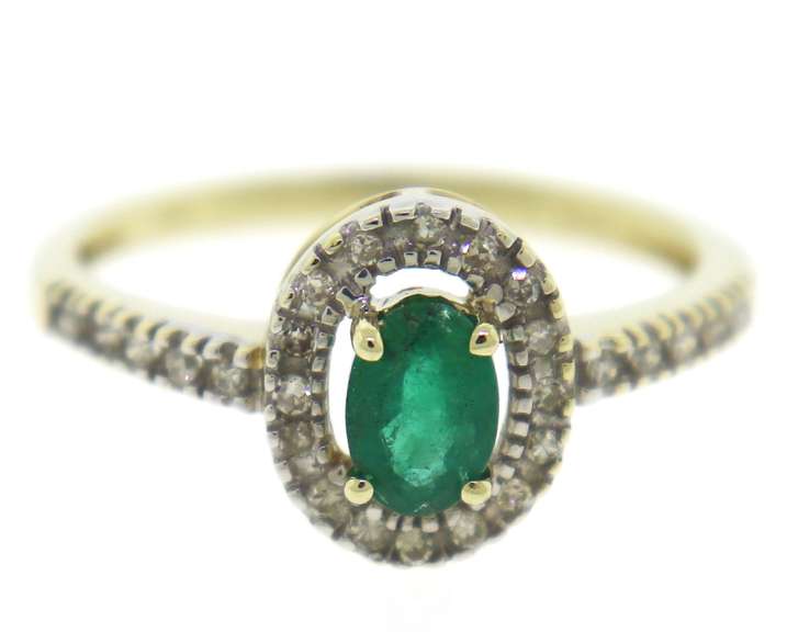 Favorite Oval Emerald & Diamond Halo Ring