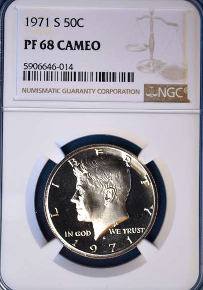 1971 s 50c PF 68 Cameo