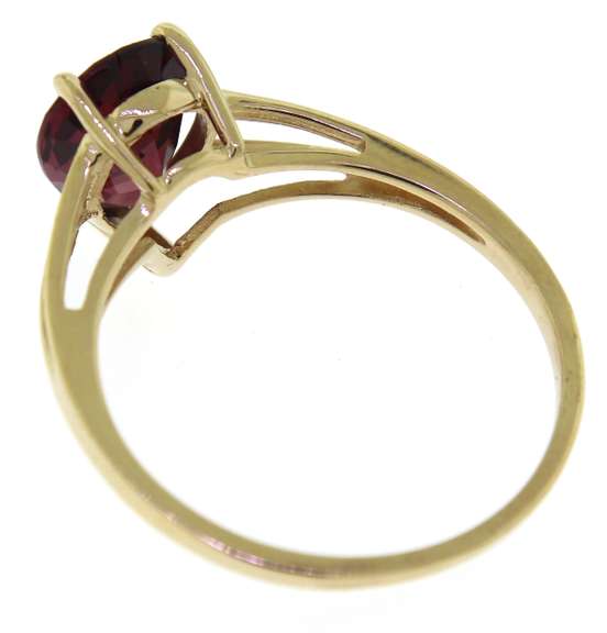 Stunning Pear Rhodalite Solitaire Ring