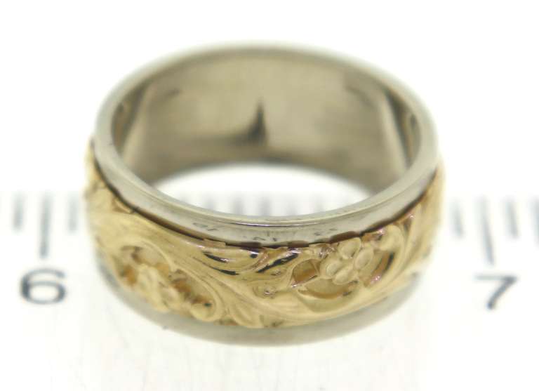 Beautiful 8mm Floral Eternity Band