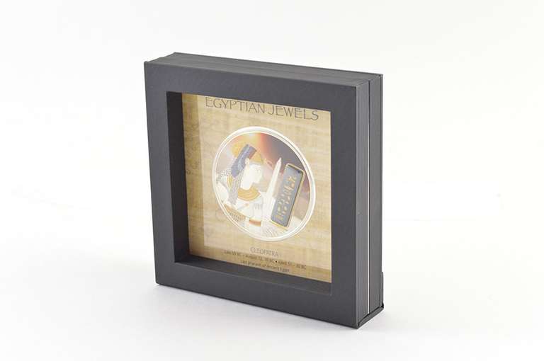 2012 Fiji 50 Dollars Egyptian Jewels Cleopatra 2 Oz Silver Proof - Box