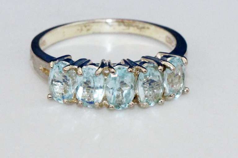 Delightful Blue Topaz in Sterling Ring