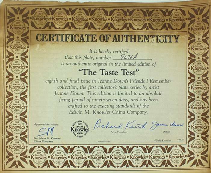 Collector's Fine China Plate