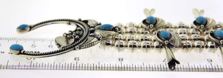 Sterling Silver Native American Turquoise Necklace