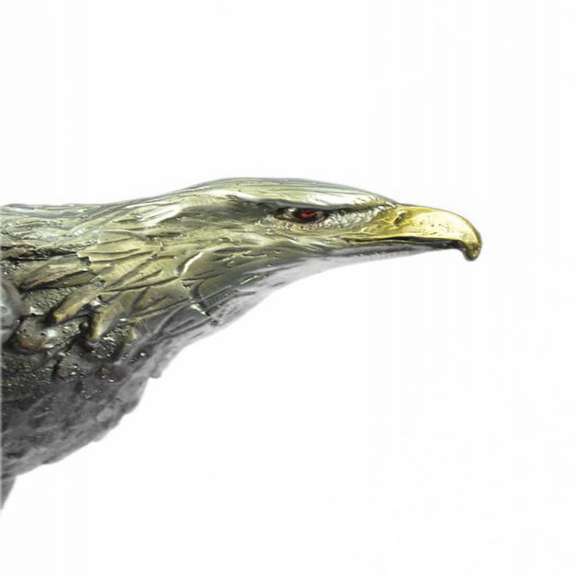American Eagle Bronze Sculpture on Marble Base Figurine