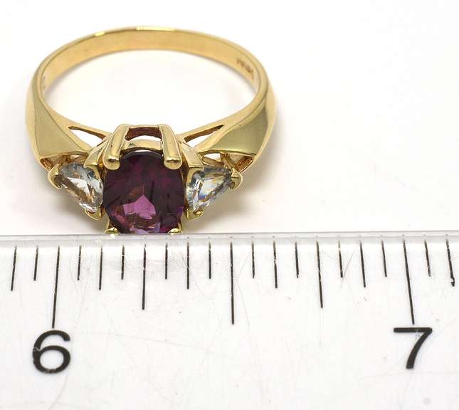 Incredible Garnet & Topaz Ring in 14KT