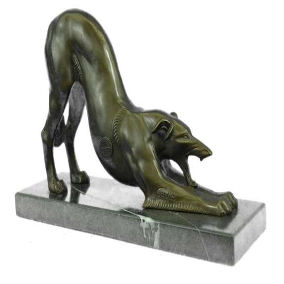 Greyhound Racing Dog Bronze Sculpture