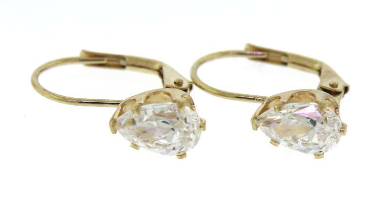 Dainty 14kt YG Set of 3 Cubic Zirconia Earrings