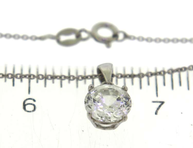 Sterling Silver Cubic Zirconia Necklace