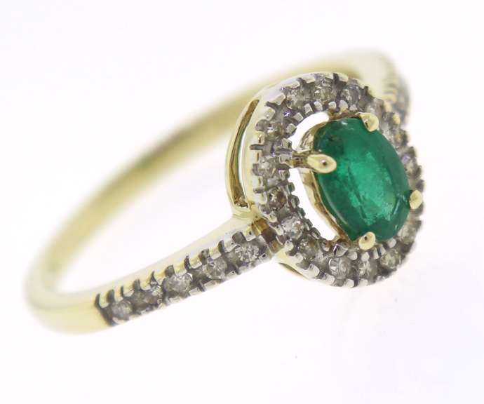 Favorite Oval Emerald & Diamond Halo Ring