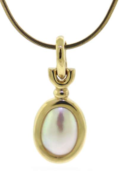 Charming 14kt YG Mabe Pearl Necklace
