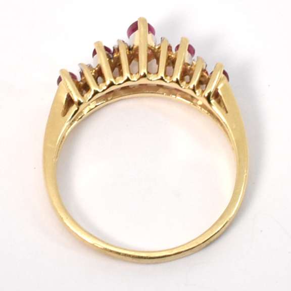 Ruby & Diamond Pyramid Ring