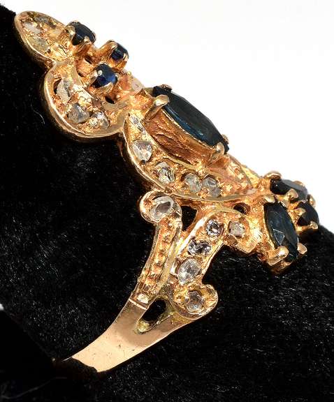 Incredible Antique Sapphire & Diamond Ring