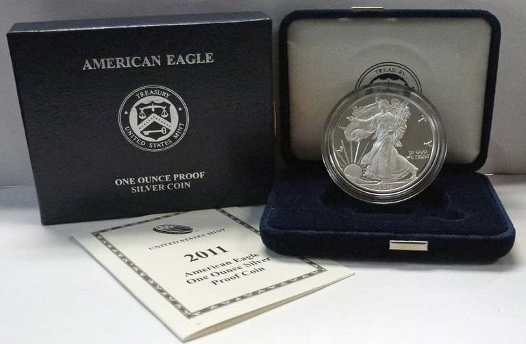 2011 Proof Silver Eagle, OGP