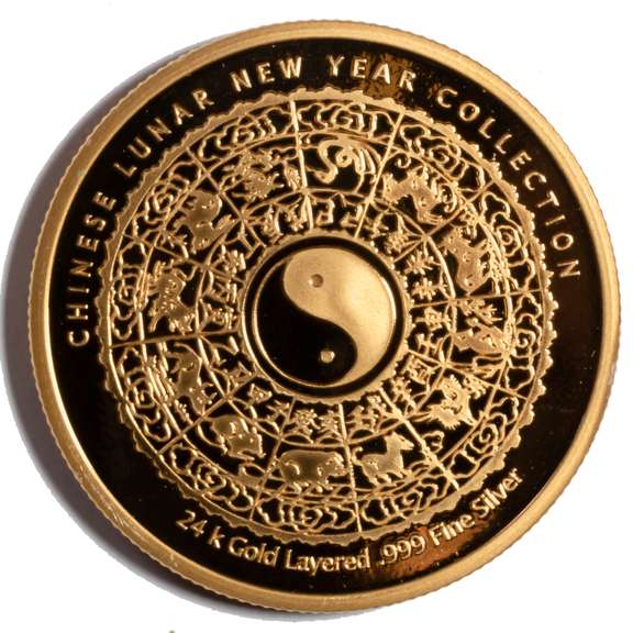 2008 24 K On Top Of 1 Troy Ounce Silver Lunar Rat Proof