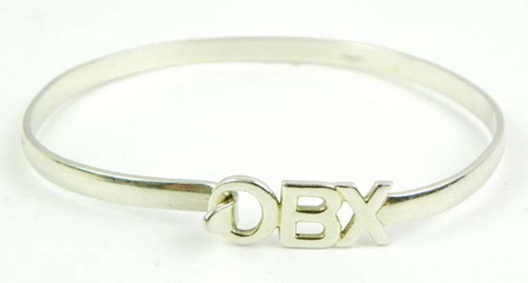Sterling Silver OBX Bangle Bracelet