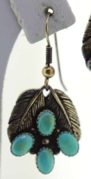 Sterling Silver Native American Turquoise Earrings