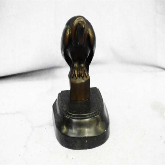 Vulture Bronze Sculpture on Marble Base Figurine