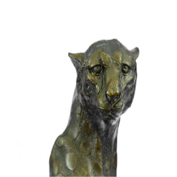 Cheetah Cougar Wild Life Bronze Sculpture