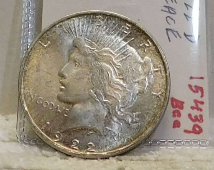 1922-D Peace Dollar almost Uncirculated