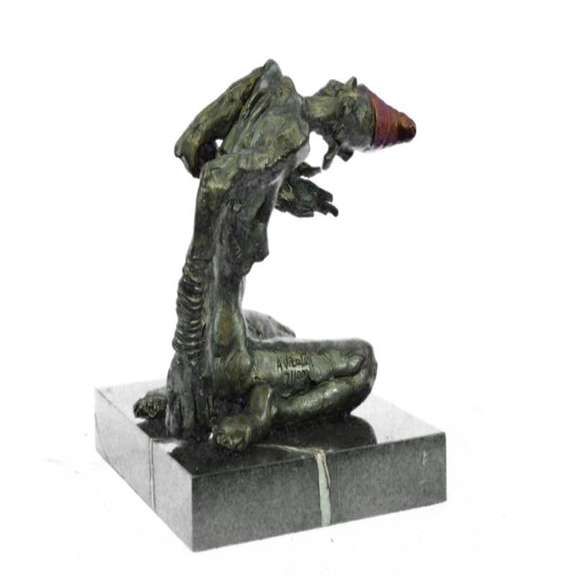 Hot Cast Zombie Multi Color Patina Bronze Sculpture Sale Figure