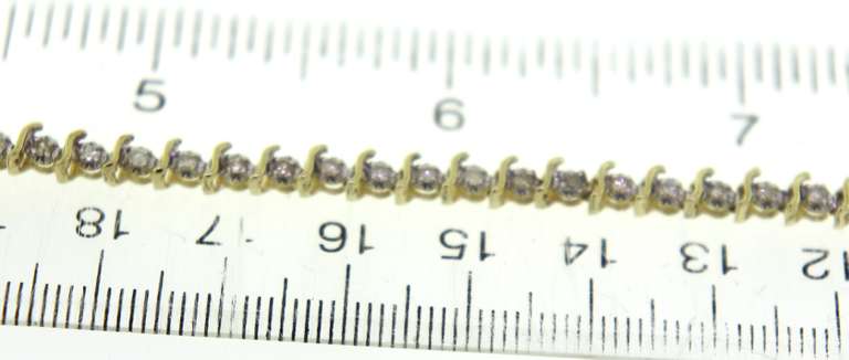 Classic 14kt YG lllusion Set Diamond Bracelet