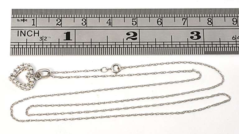 Feminine Small Diamond Heart Pendant