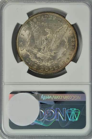 Scarce choice BU 1887-S Morgan Silver Dollar. NGC MS63
