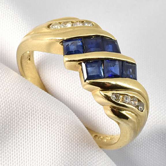 Practical Sapphire and Diamond Ring