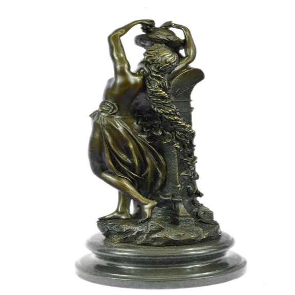 Frustration Satyr and Nymph Nude Bronze Sculpture