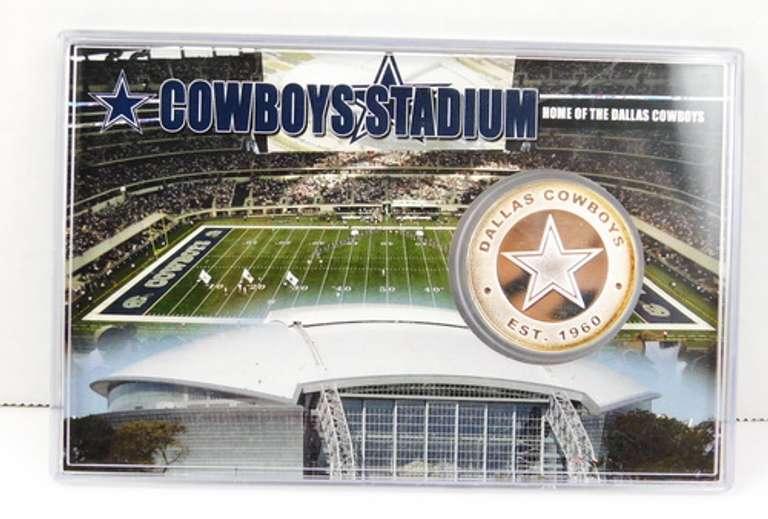 Dallas Cowboys NFL Silverplated Medallion & Card