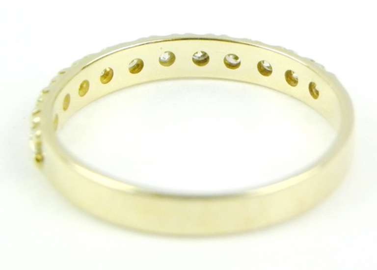 Early 14K Band of 12 Diamonds, Size 6.75