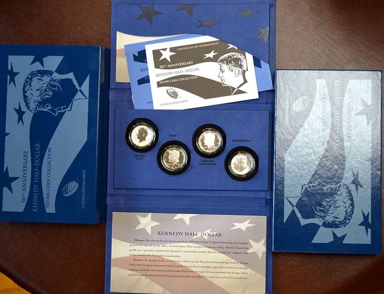 2014 50th Anniv JFK Silver 50c Set OGP