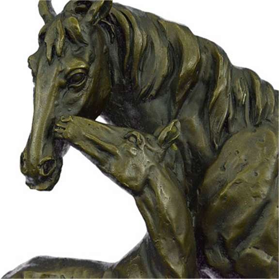Bronze Marble Western Statue Horse Farm Sculpture LARGE