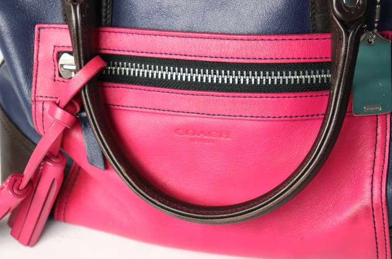 Coach Color Block Legacy Molly Satchel Purse