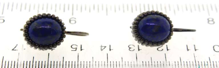 Sterling Silver Lapis Dangle Earrings