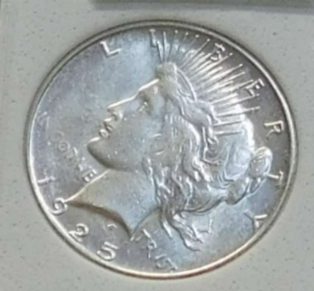 1925-S Peace Dollar certified MS-65