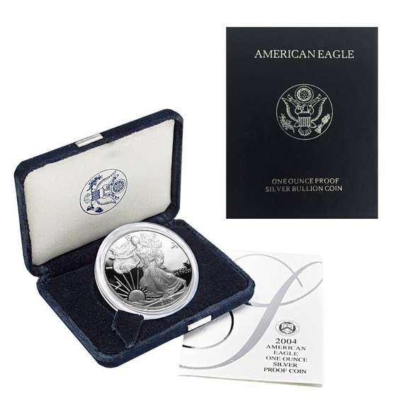 2004 Proof Silver Eagle, OGP