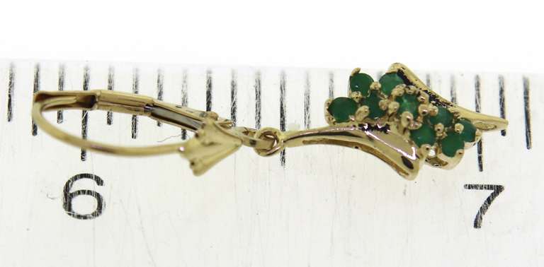 Amazing Emerald Waterfall Dangle Earrings