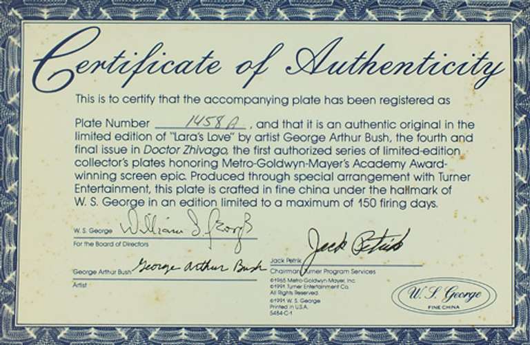 Collector's Fine China Plate