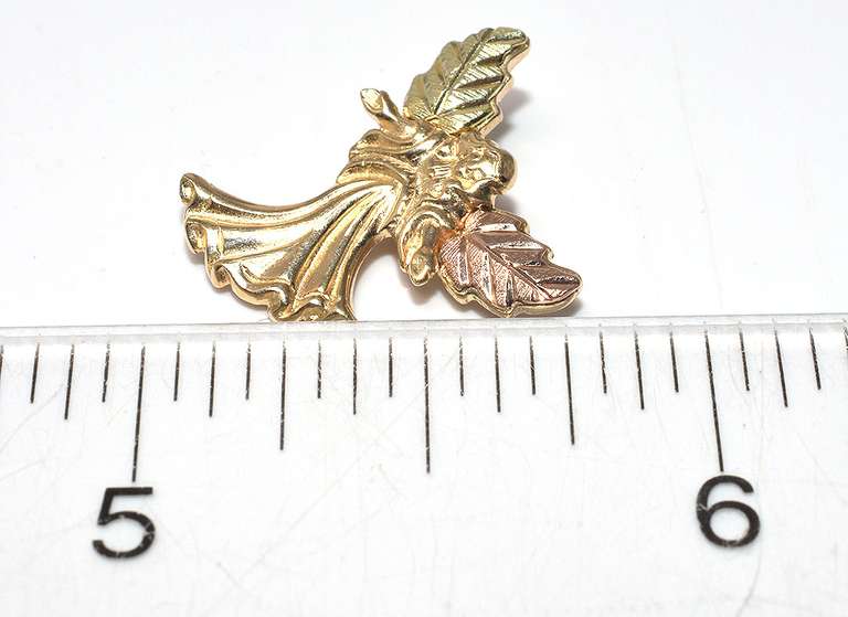 Sweet Angel Slide Pendant in 3-Tone Gold