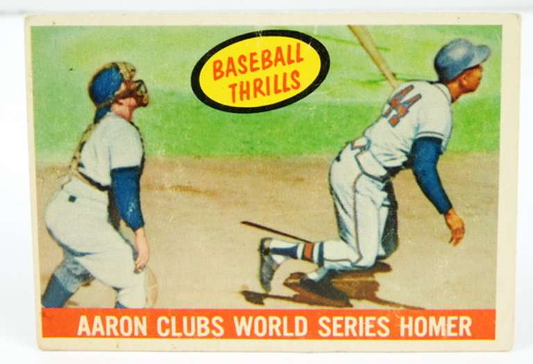 Aaron Clubs 1959 Baseball Thrills Card