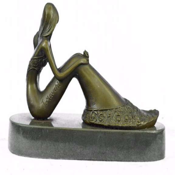 Mermaid Decor Bronze Statue