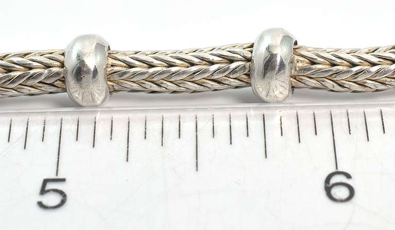 Woven Stations Bracelet in Sterling Silver