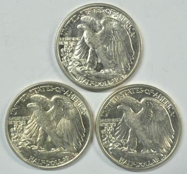 Choice BU 1942, 1943, & 1945 Walking Liberty Halves