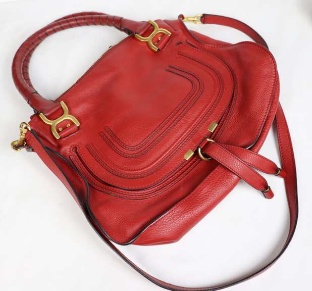 Chloe Medium Marcie Red Handbag