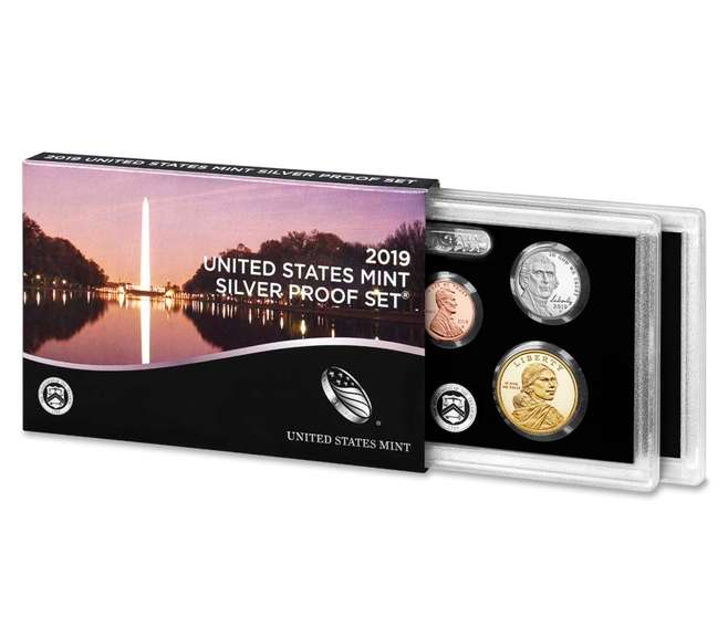 2019 United States Mint Silver Proof OGP 10 coin set